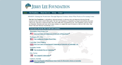Desktop Screenshot of jerryleefoundation.com