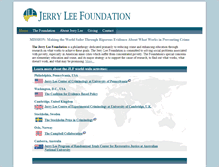 Tablet Screenshot of jerryleefoundation.com